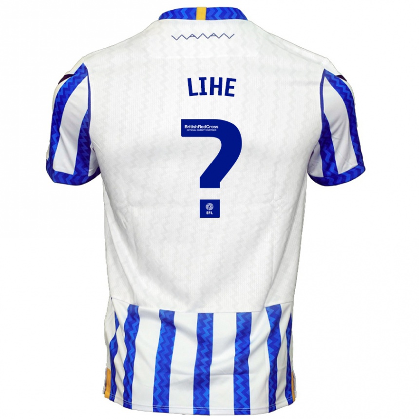 Kids Football Harris Lihe #0 Blue White Home Jersey 2024/25 T-Shirt Uk