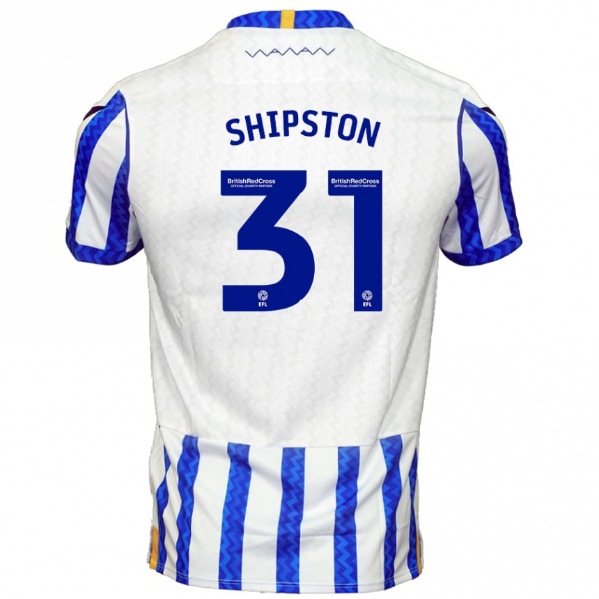 Kids Football Rio Shipston #31 Blue White Home Jersey 2024/25 T-Shirt Uk