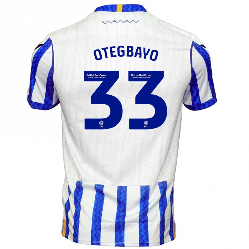 Kids Football Gabriel Otegbayo #33 Blue White Home Jersey 2024/25 T-Shirt Uk