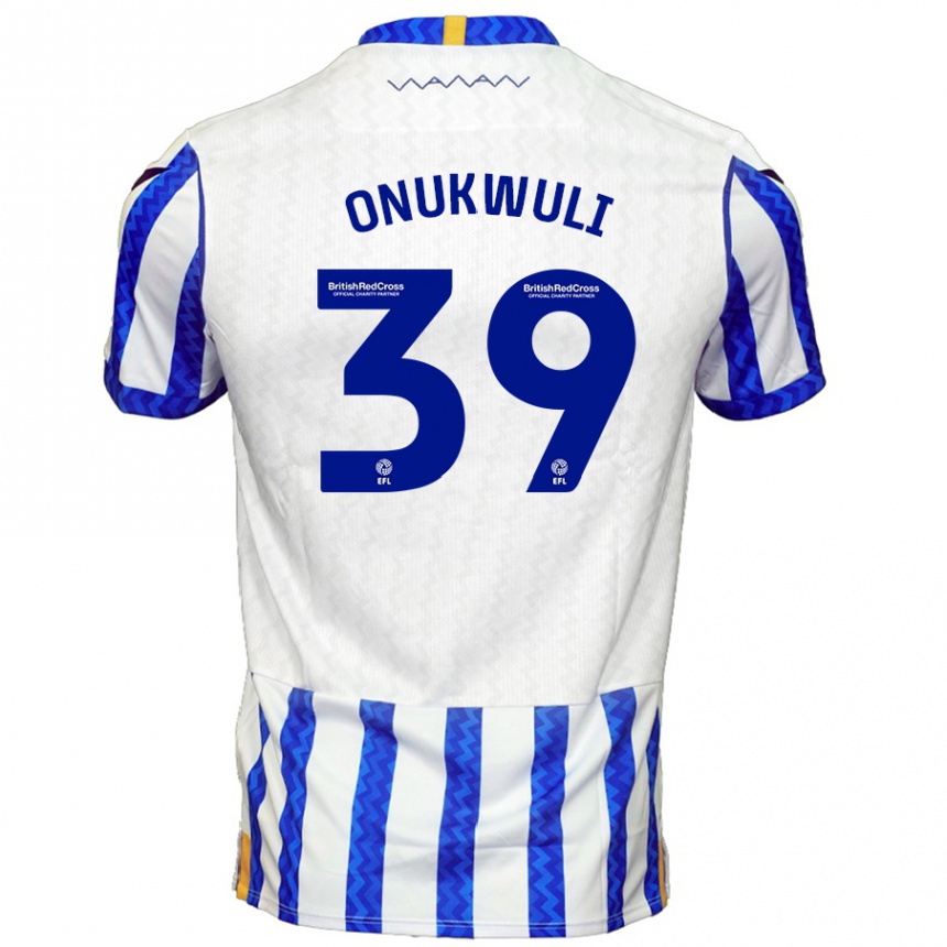 Kids Football Favour Onukwuli #39 Blue White Home Jersey 2024/25 T-Shirt Uk