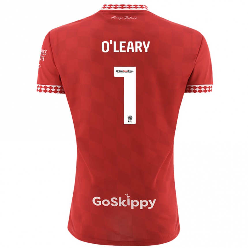 Kids Football Max O'leary #1 Red Home Jersey 2024/25 T-Shirt Uk