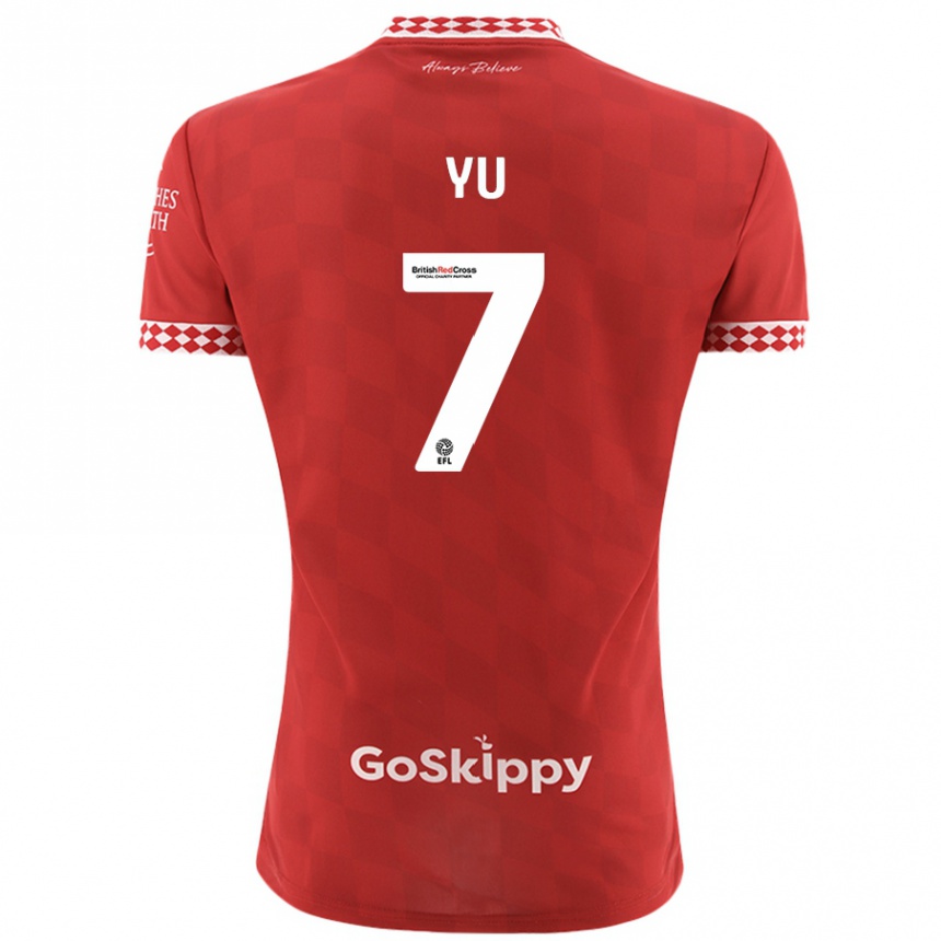 Kids Football Yu Hirakawa #7 Red Home Jersey 2024/25 T-Shirt Uk