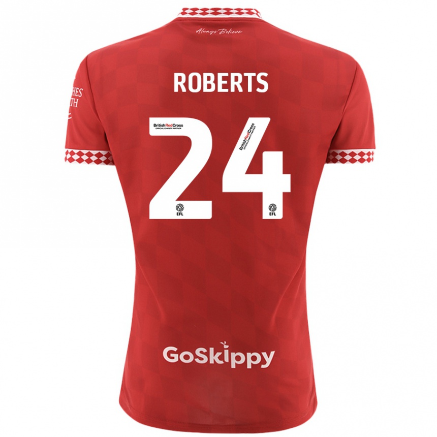 Kids Football Haydon Roberts #24 Red Home Jersey 2024/25 T-Shirt Uk