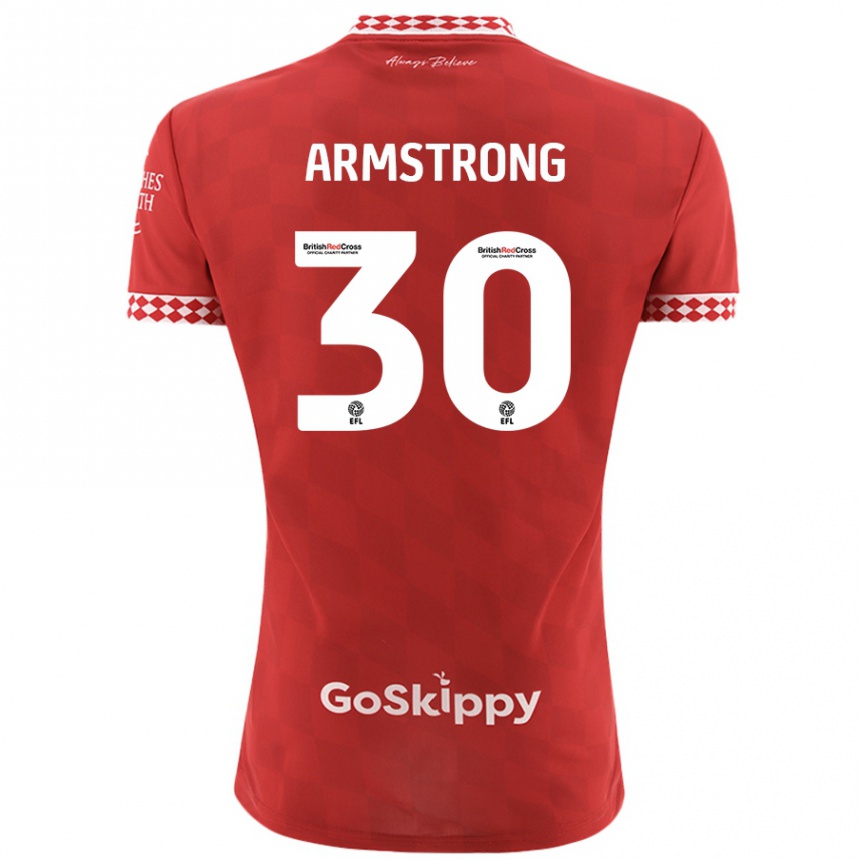 Kids Football Sinclair Armstrong #30 Red Home Jersey 2024/25 T-Shirt Uk