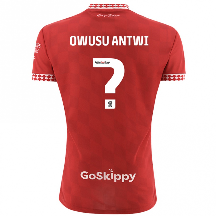 Kids Football Filbert Owusu-Antwi #0 Red Home Jersey 2024/25 T-Shirt Uk