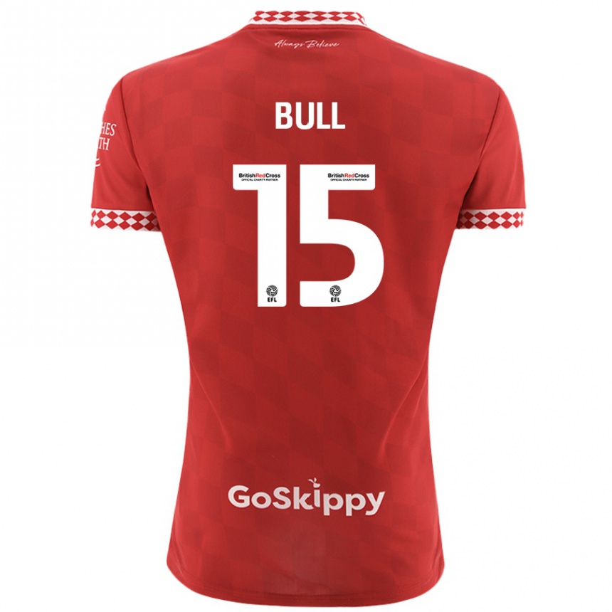 Kids Football Jasmine Bull #15 Red Home Jersey 2024/25 T-Shirt Uk