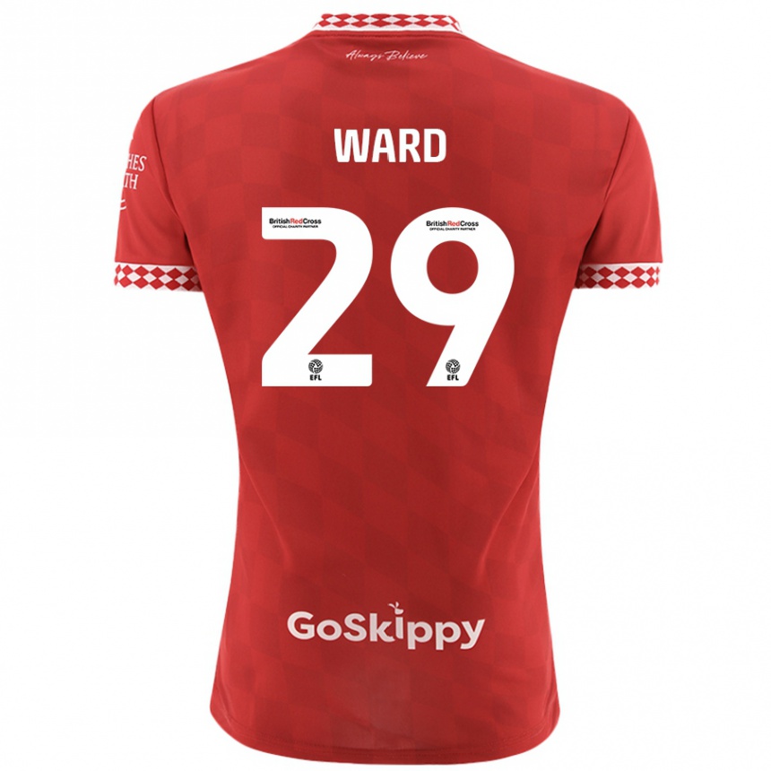 Kids Football Mari Ward #29 Red Home Jersey 2024/25 T-Shirt Uk