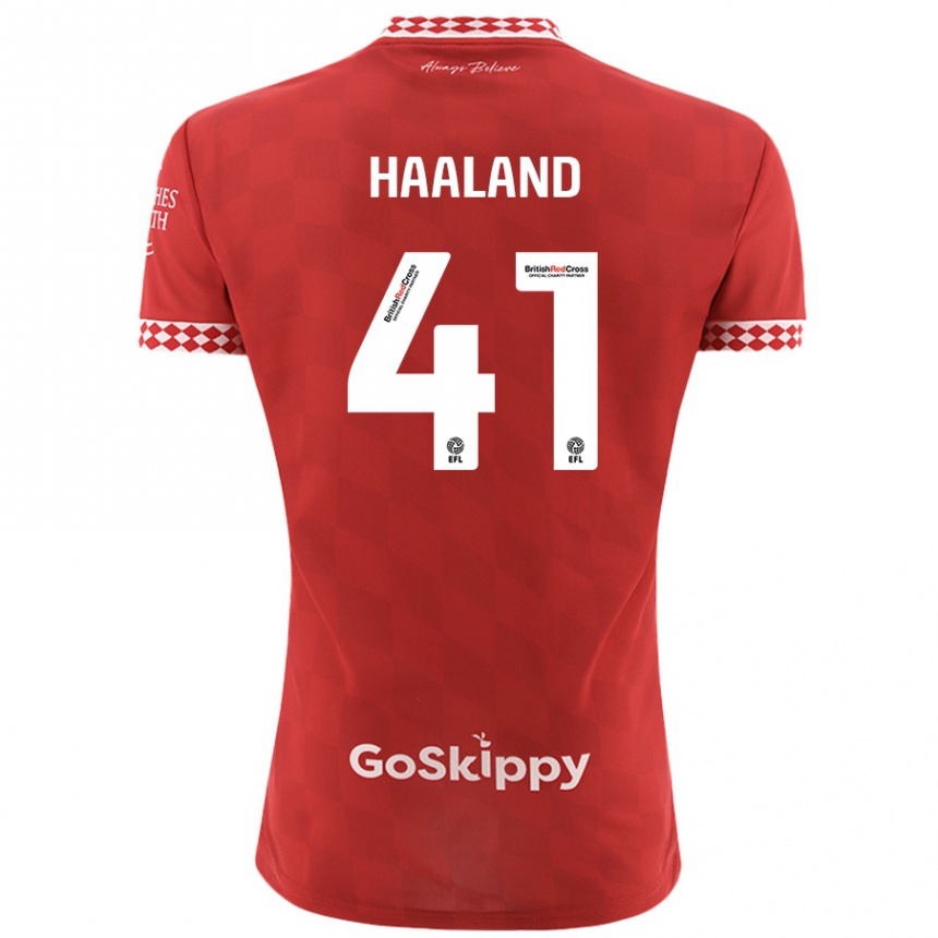 Kids Football Benedicte Haaland #41 Red Home Jersey 2024/25 T-Shirt Uk