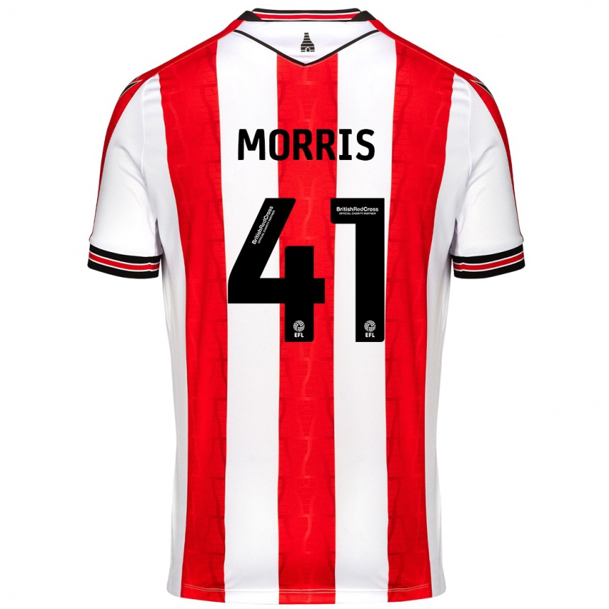 Kids Football Scott Morris #41 Red White Home Jersey 2024/25 T-Shirt Uk