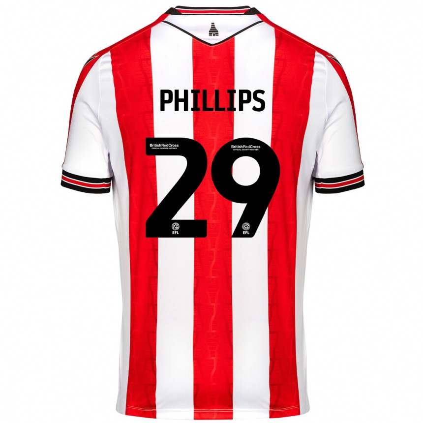 Kids Football D'margio Wright-Phillips #29 Red White Home Jersey 2024/25 T-Shirt Uk