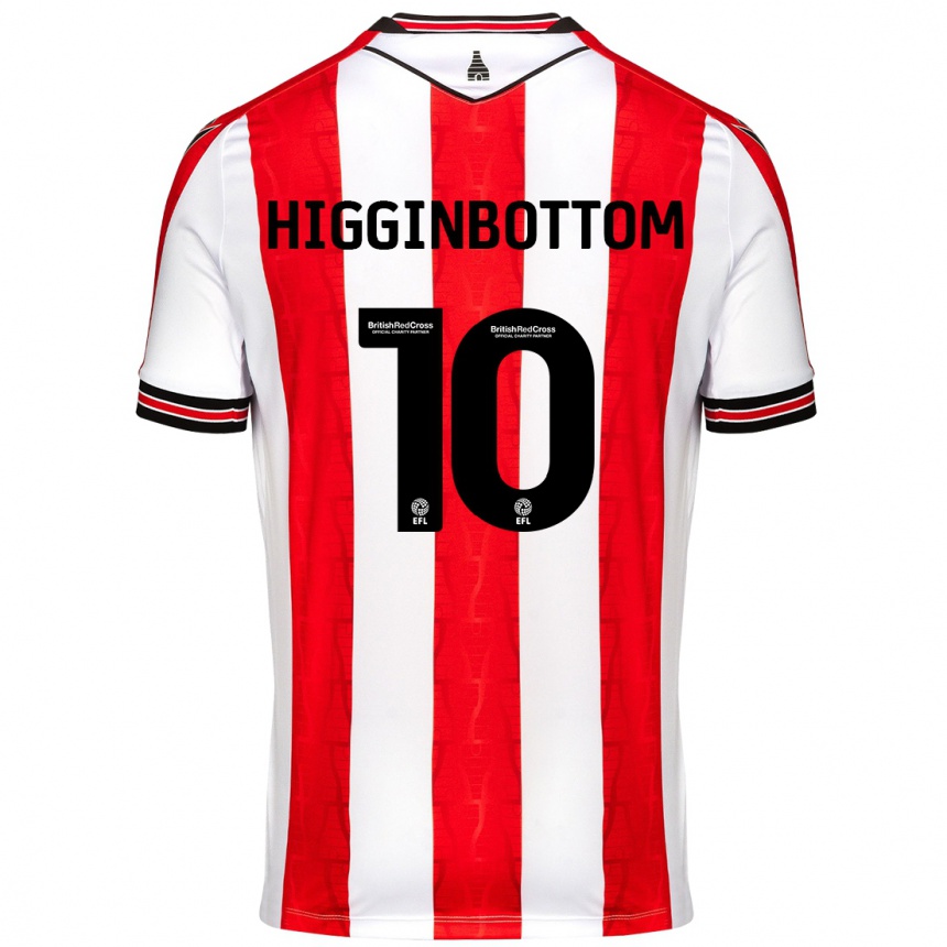 Kids Football Alice Higginbottom #10 Red White Home Jersey 2024/25 T-Shirt Uk