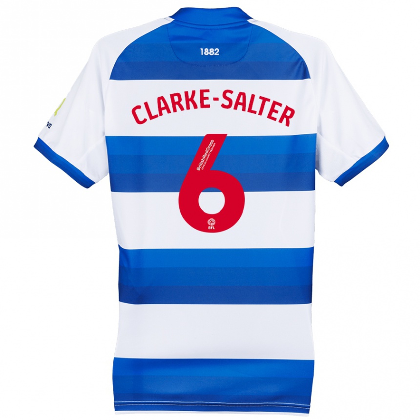 Kids Football Jake Clarke-Salter #6 White Blue Home Jersey 2024/25 T-Shirt Uk