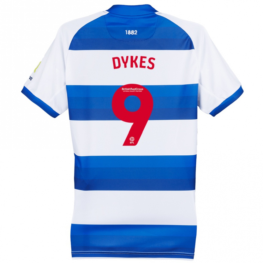 Kids Football Lyndon Dykes #9 White Blue Home Jersey 2024/25 T-Shirt Uk