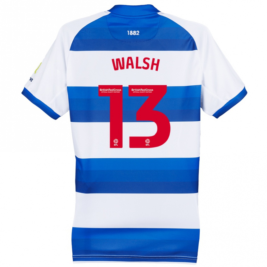 Kids Football Joe Walsh #13 White Blue Home Jersey 2024/25 T-Shirt Uk