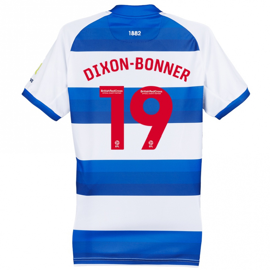 Kids Football Elijah Dixon-Bonner #19 White Blue Home Jersey 2024/25 T-Shirt Uk