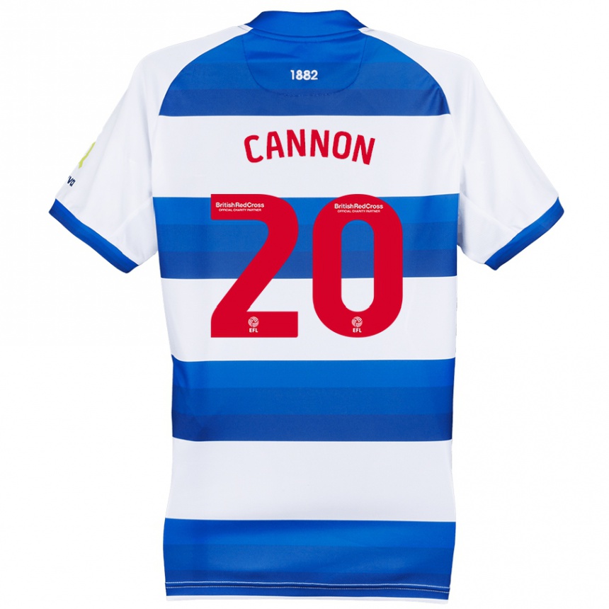 Kids Football Reggie Cannon #20 White Blue Home Jersey 2024/25 T-Shirt Uk