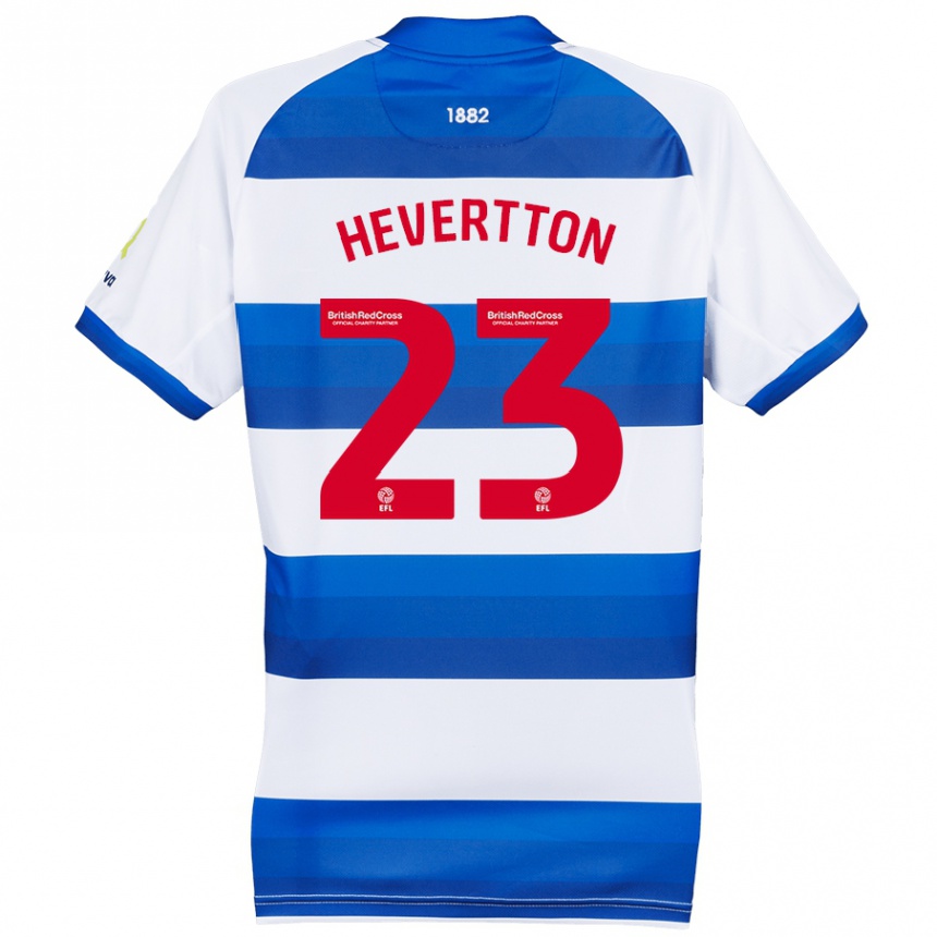 Kids Football Hevertton #23 White Blue Home Jersey 2024/25 T-Shirt Uk