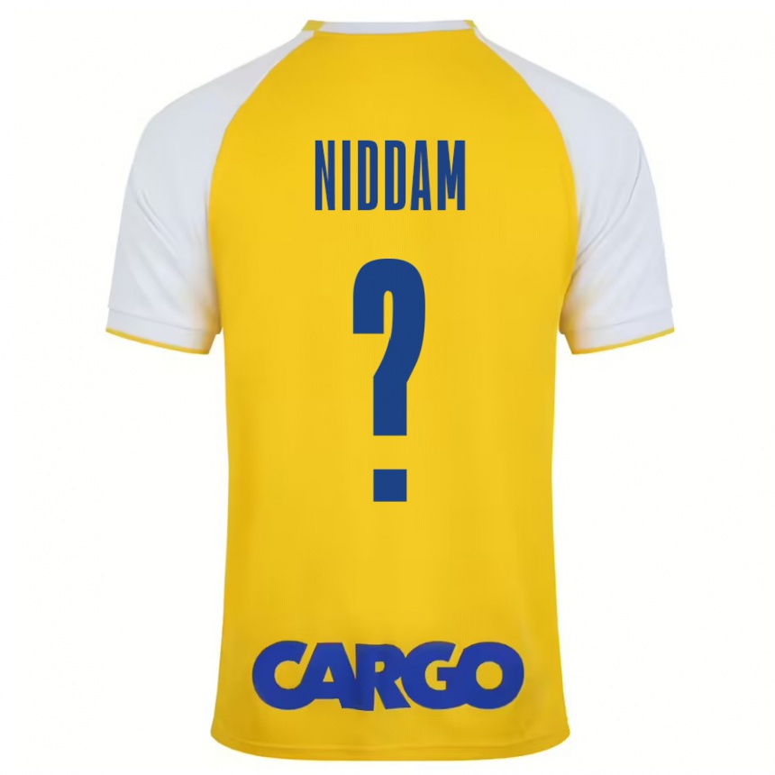 Kids Football Nadav Niddam #0 Yellow White Home Jersey 2024/25 T-Shirt Uk