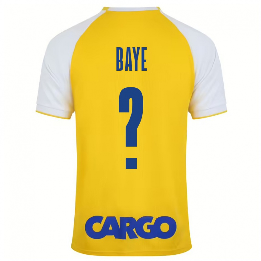 Kids Football Orel Baye #0 Yellow White Home Jersey 2024/25 T-Shirt Uk