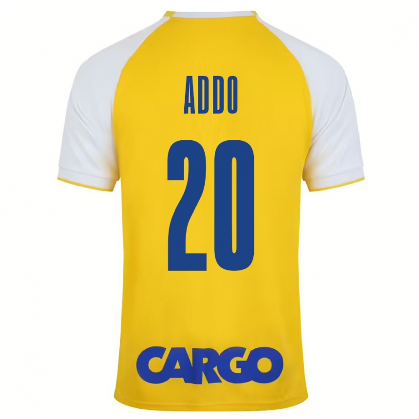 Kids Football Henry Addo #20 Yellow White Home Jersey 2024/25 T-Shirt Uk