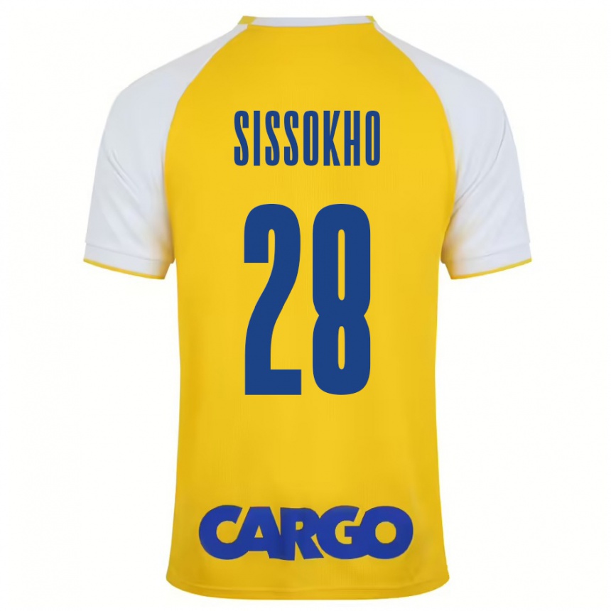 Kids Football Issouf Sissokho #28 Yellow White Home Jersey 2024/25 T-Shirt Uk