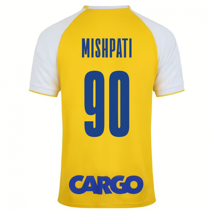 Kids Football Roi Mishpati #90 Yellow White Home Jersey 2024/25 T-Shirt Uk