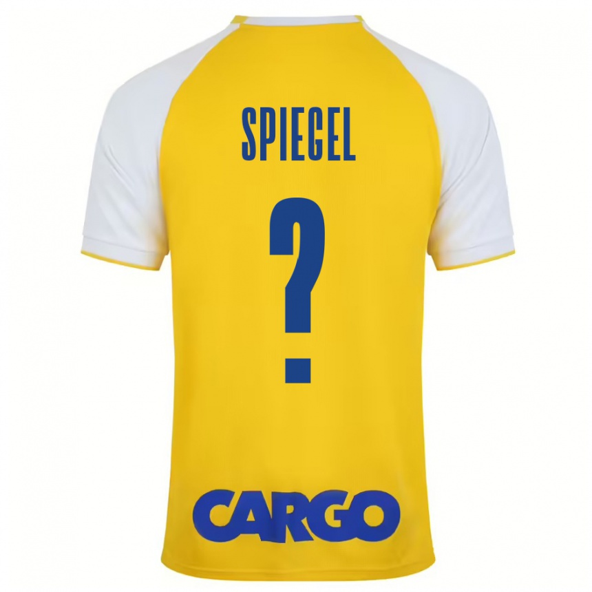 Kids Football Liran Spiegel #0 Yellow White Home Jersey 2024/25 T-Shirt Uk