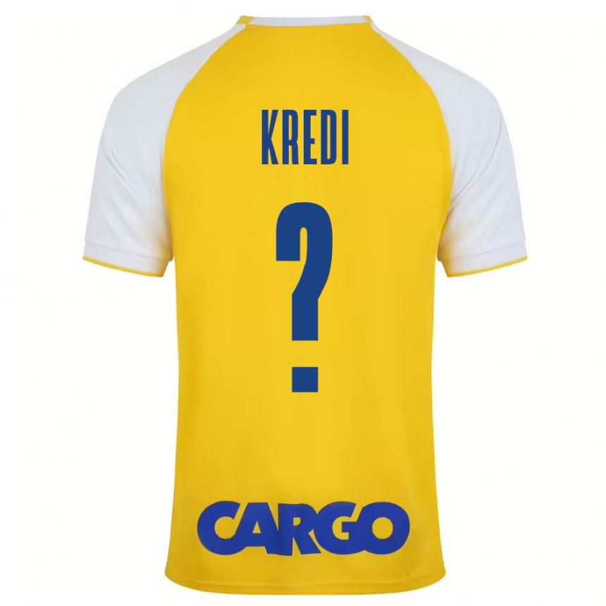 Kids Football Amit Kredi #0 Yellow White Home Jersey 2024/25 T-Shirt Uk