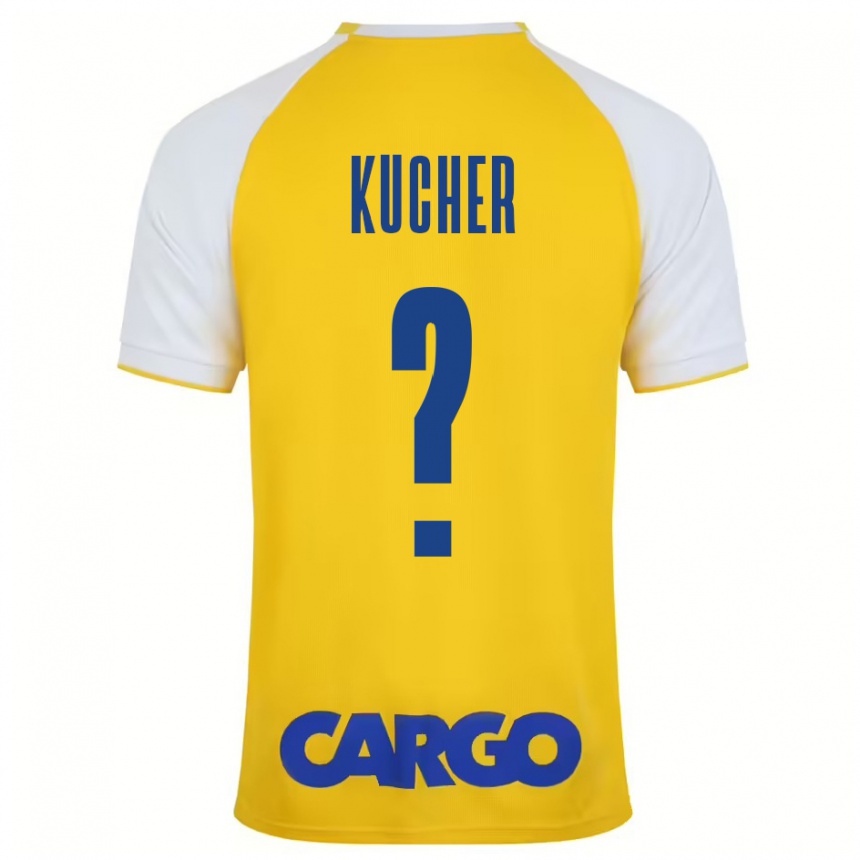 Kids Football Yahonatan Kucher #0 Yellow White Home Jersey 2024/25 T-Shirt Uk