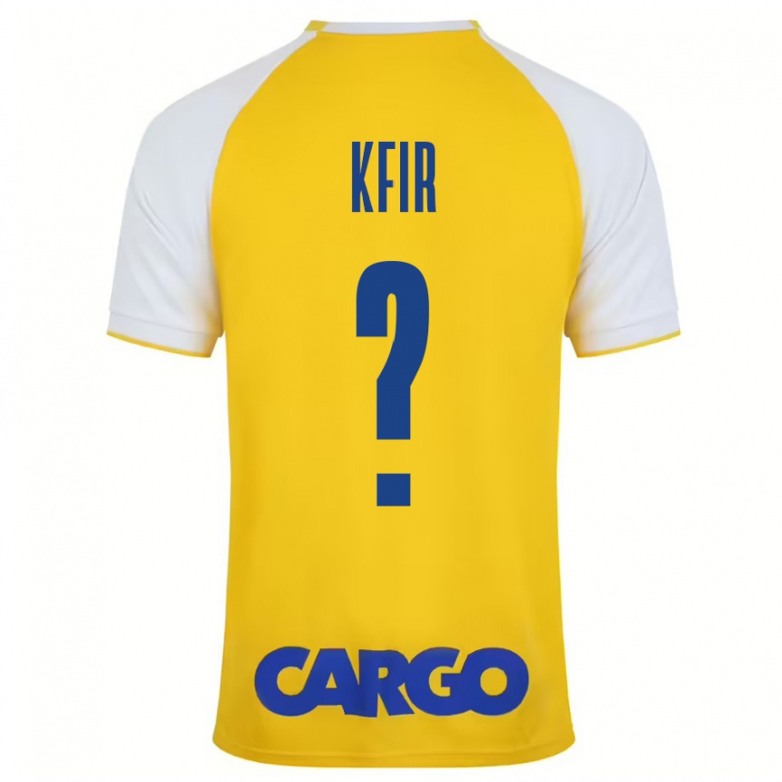 Kids Football Yuval Kfir #0 Yellow White Home Jersey 2024/25 T-Shirt Uk