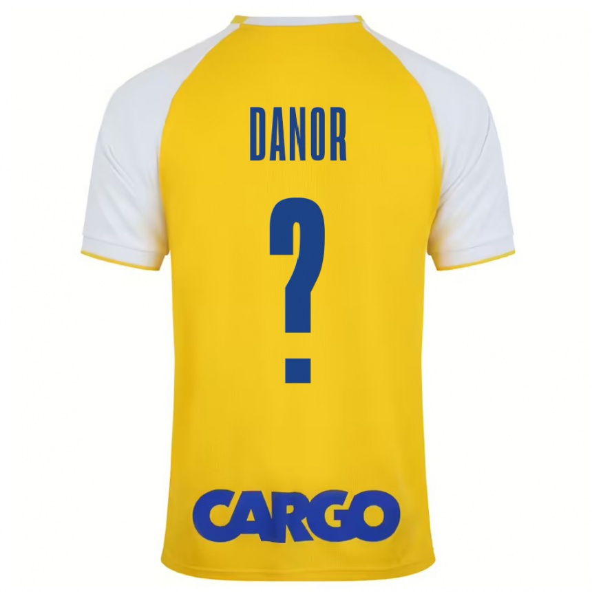 Kids Football Yaheli Danor #0 Yellow White Home Jersey 2024/25 T-Shirt Uk