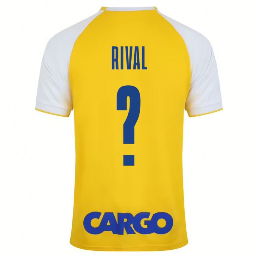 Kids Football Ran Rival #0 Yellow White Home Jersey 2024/25 T-Shirt Uk