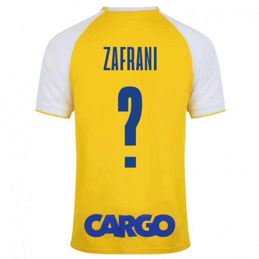 Kids Football Itay Zafrani #0 Yellow White Home Jersey 2024/25 T-Shirt Uk