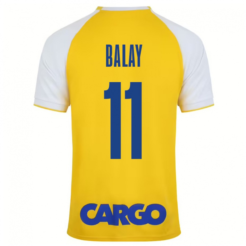 Kids Football Yehuda Balay #11 Yellow White Home Jersey 2024/25 T-Shirt Uk