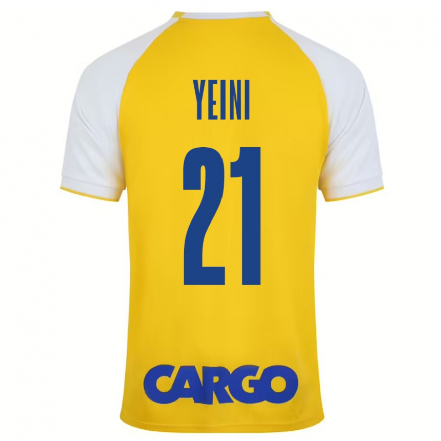 Kids Football Sheran Yeini #21 Yellow White Home Jersey 2024/25 T-Shirt Uk