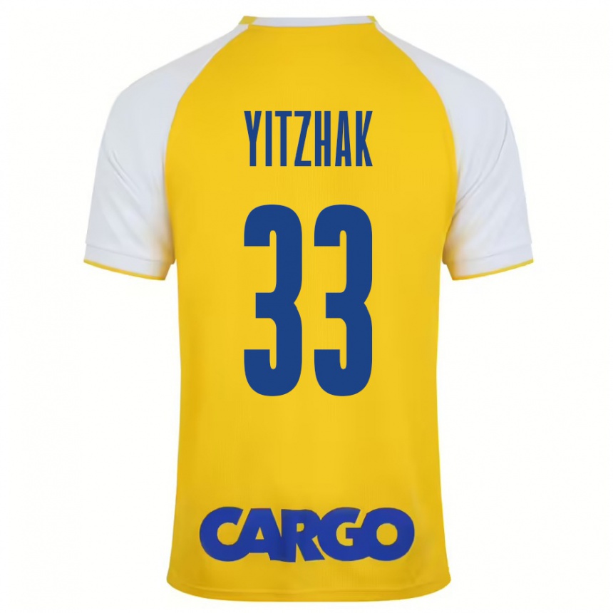 Kids Football Or Yitzhak #33 Yellow White Home Jersey 2024/25 T-Shirt Uk