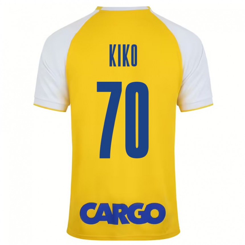 Kids Football Kiko Bondoso #70 Yellow White Home Jersey 2024/25 T-Shirt Uk