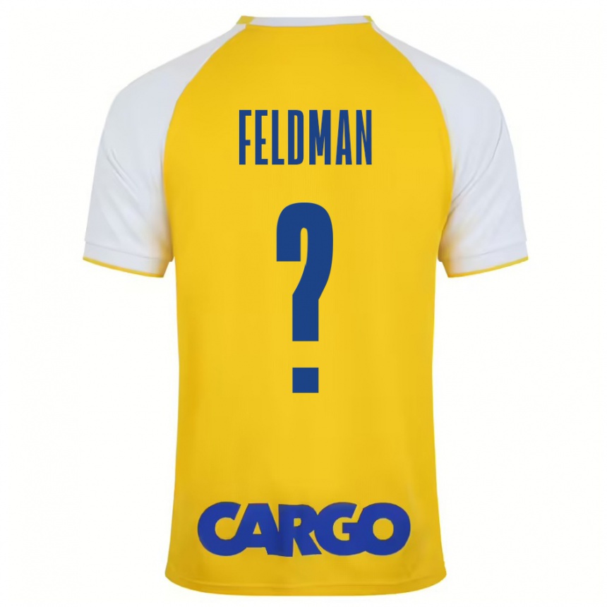 Kids Football Ron Feldman #0 Yellow White Home Jersey 2024/25 T-Shirt Uk