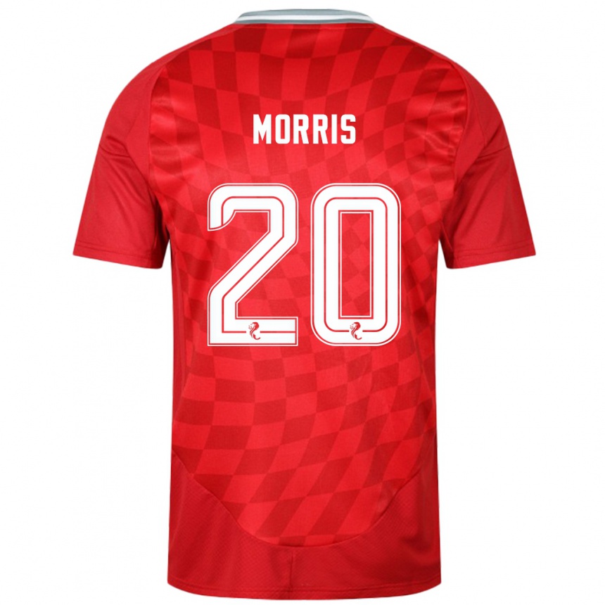 Kids Football Shayden Morris #20 Red Home Jersey 2024/25 T-Shirt Uk