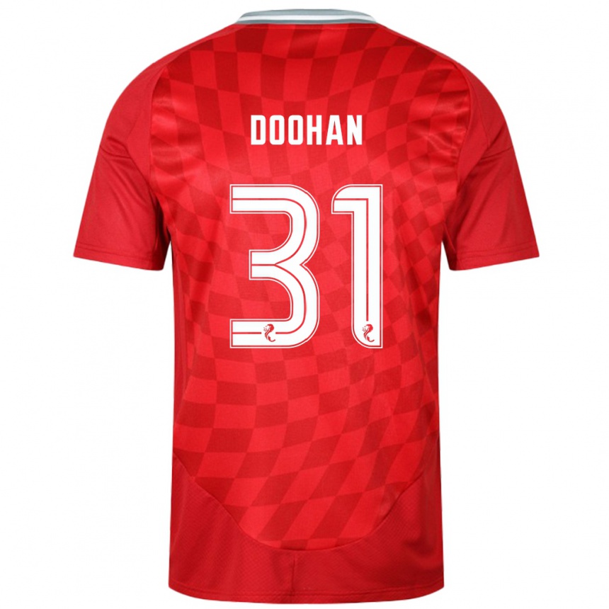 Kids Football Ross Doohan #31 Red Home Jersey 2024/25 T-Shirt Uk