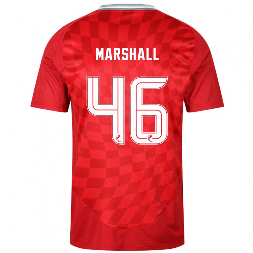 Kids Football Findlay Marshall #46 Red Home Jersey 2024/25 T-Shirt Uk