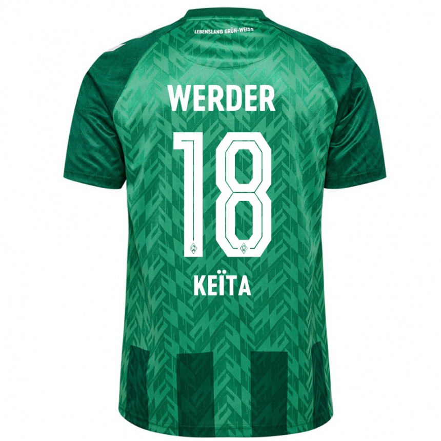 Kids Football Naby Keïta #18 Green Home Jersey 2024/25 T-Shirt Uk