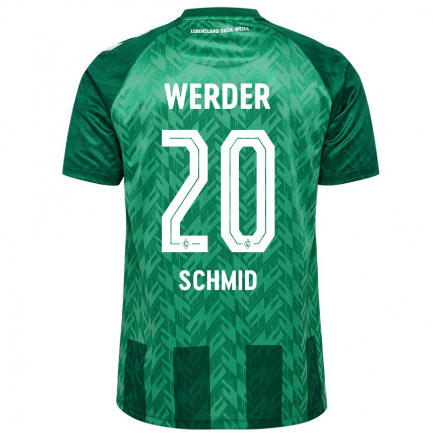 Kids Football Romano Schmid #20 Green Home Jersey 2024/25 T-Shirt Uk