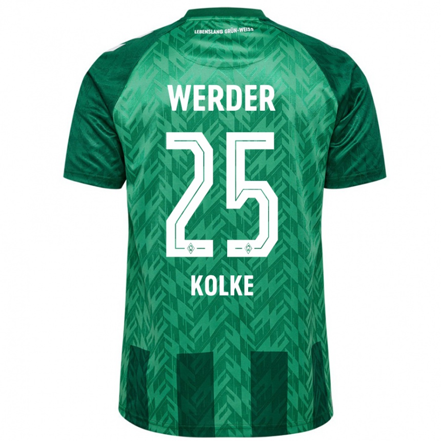 Kids Football Markus Kolke #25 Green Home Jersey 2024/25 T-Shirt Uk