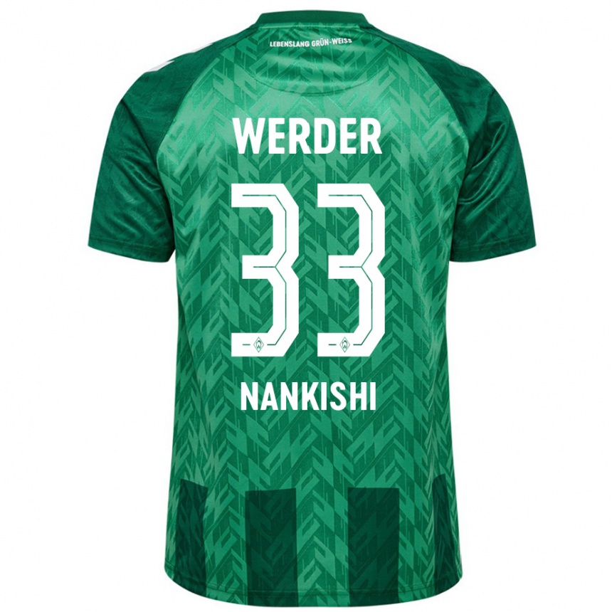 Kids Football Abdenego Nankishi #33 Green Home Jersey 2024/25 T-Shirt Uk