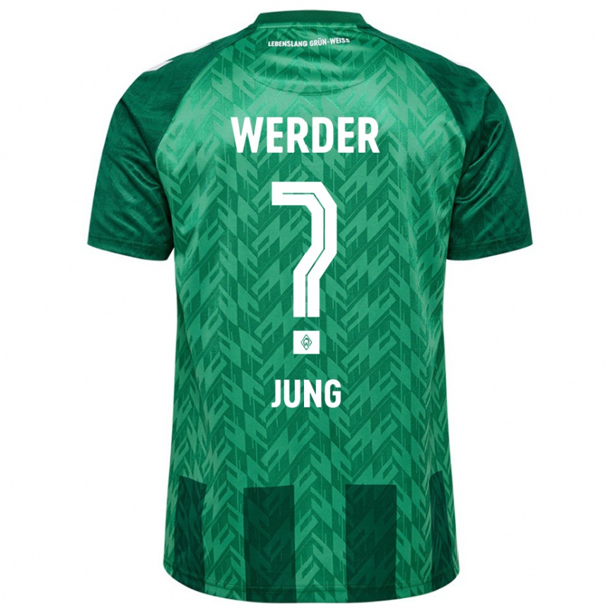 Kids Football Hugo Jung #0 Green Home Jersey 2024/25 T-Shirt Uk