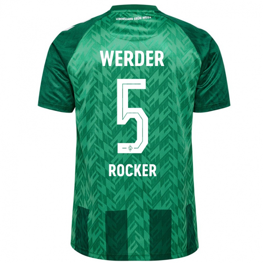 Kids Football Cimo Röcker #5 Green Home Jersey 2024/25 T-Shirt Uk