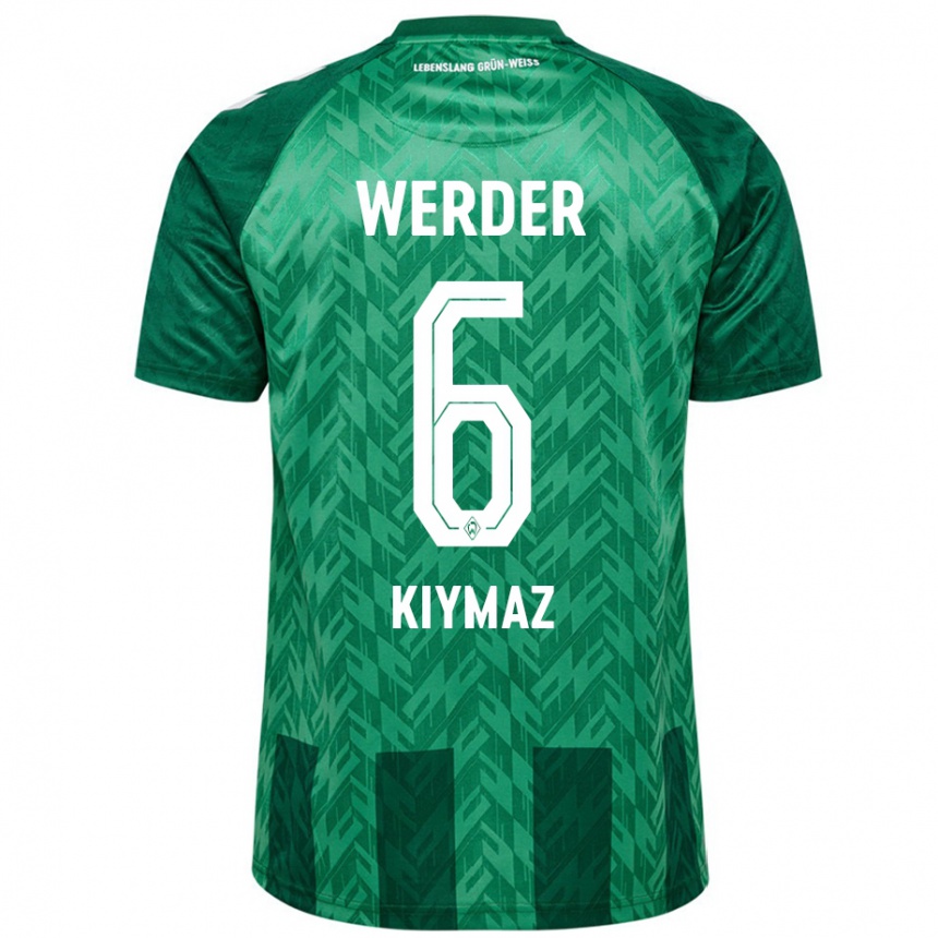 Kids Football Anil Kiymaz #6 Green Home Jersey 2024/25 T-Shirt Uk