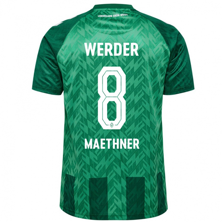 Kids Football Finn Maethner #8 Green Home Jersey 2024/25 T-Shirt Uk