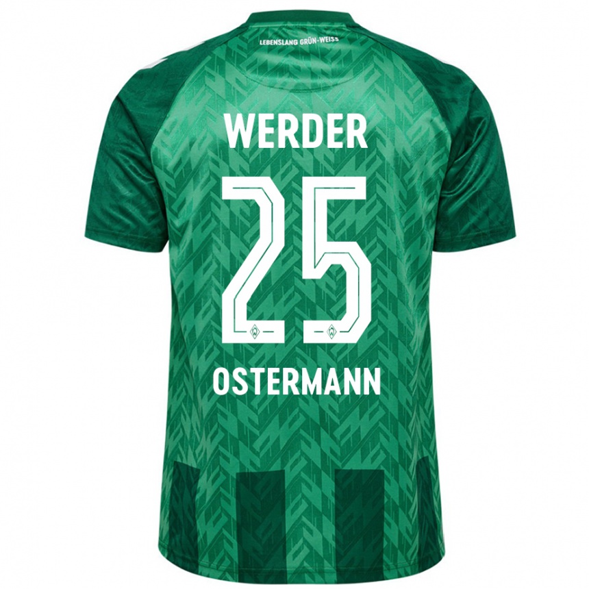 Kids Football Ben Ostermann #25 Green Home Jersey 2024/25 T-Shirt Uk